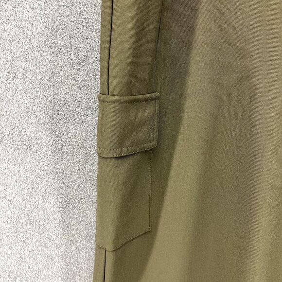 Boston Proper Pants Womens Medium Crop Cargo Wide Leg Olive Green stretch boho - Picture 4 of 15